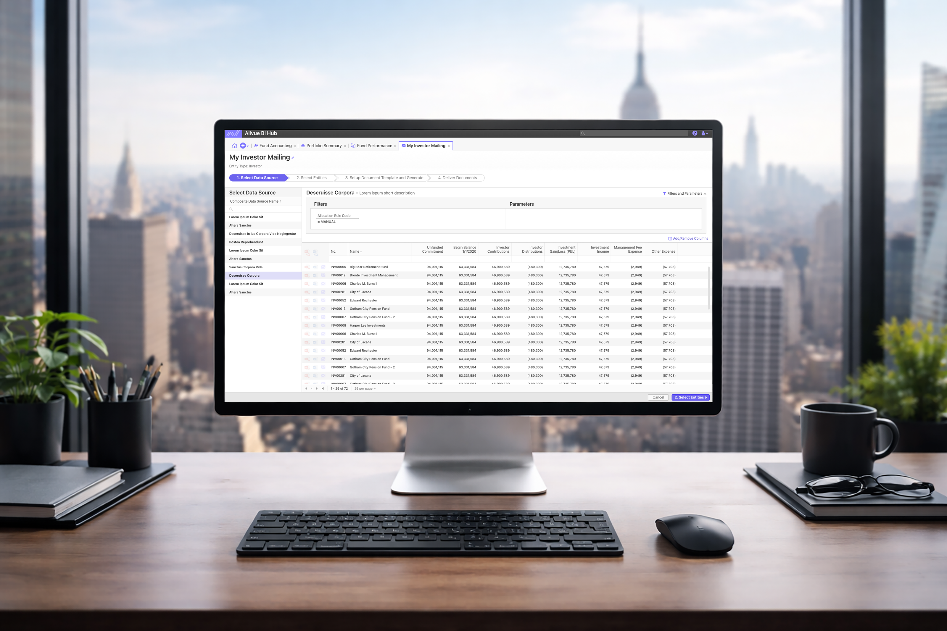 Investor Mailings for BI Hub